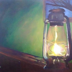 The lantern-oil on canvas